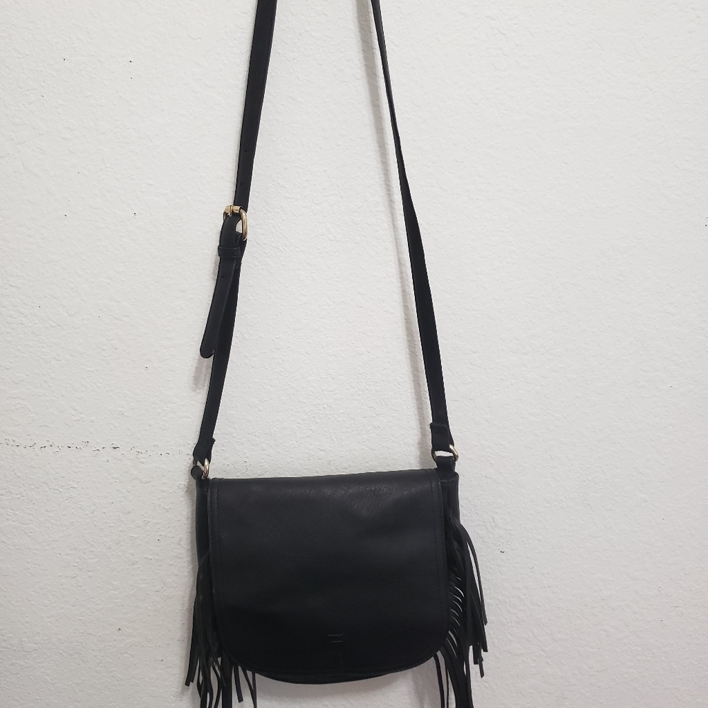 Dolce Girl Black cross body purse with western accent